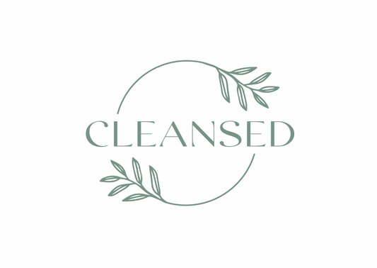 Cleanse pure and simple, cleansed logo, clean bath products