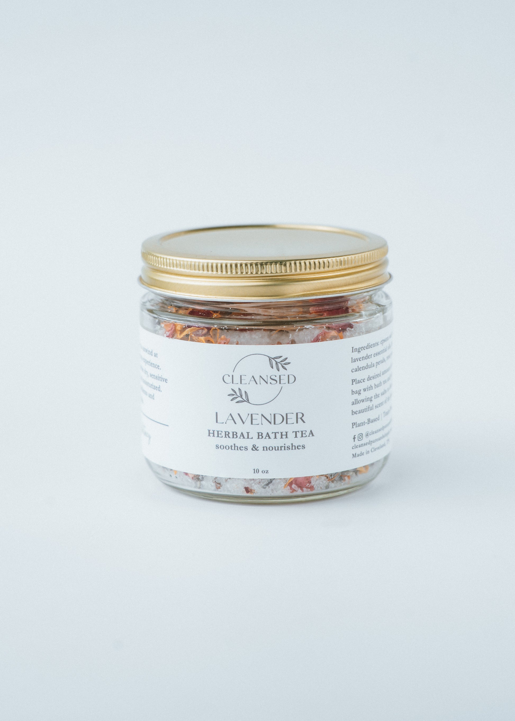 all-natural lavender bath salts, sensitive skin salt, herbal bath tea