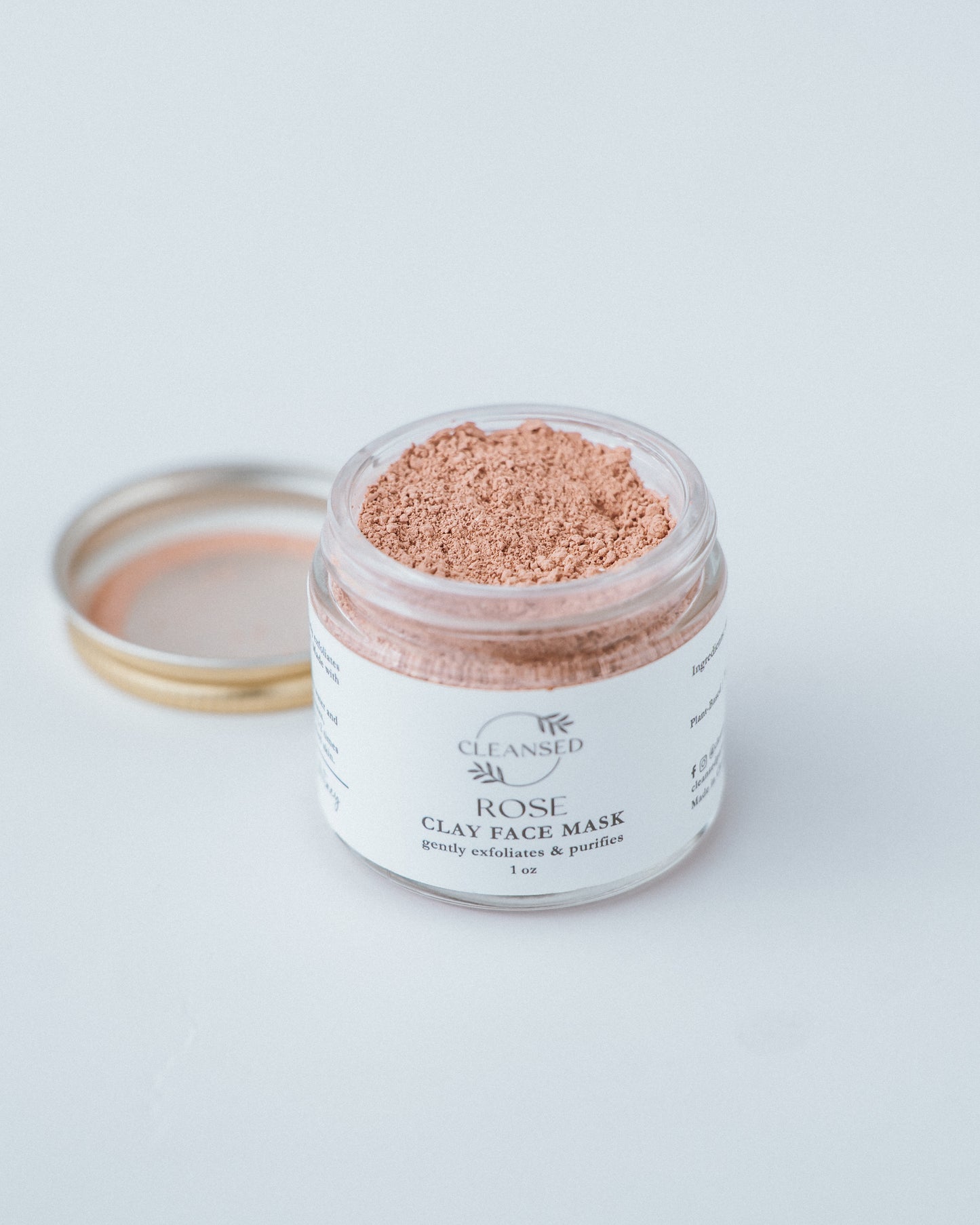 Rose Clay Face Mask, clay mask, sensitive skin mask, Kaolin Clay, super sensitive skin, clean body products, skin detox
