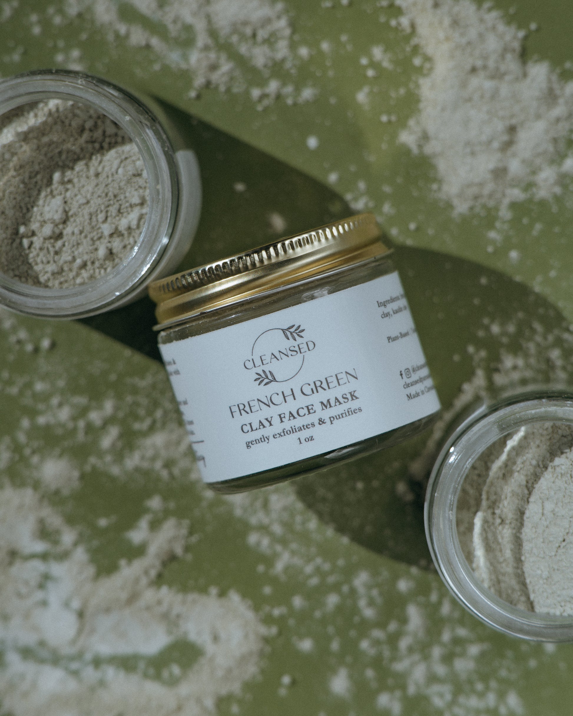 French Green Clay Face Mask, clay mask, all natural face mask, sensitive skin face mask