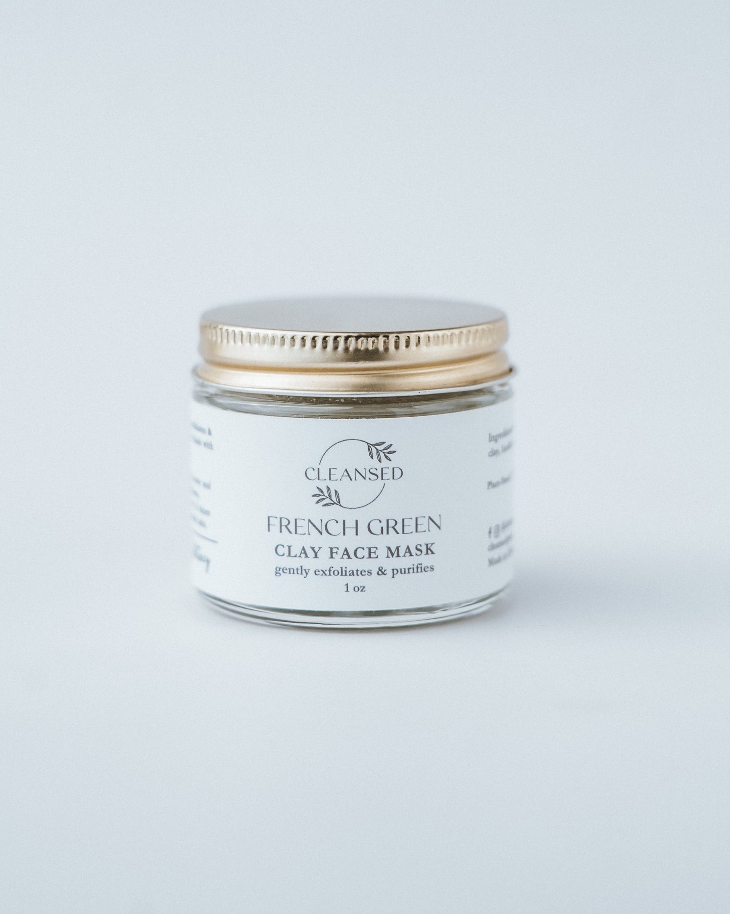 French Green Clay Face Mask, clay mask, all natural face mask, sensitive skin face mask