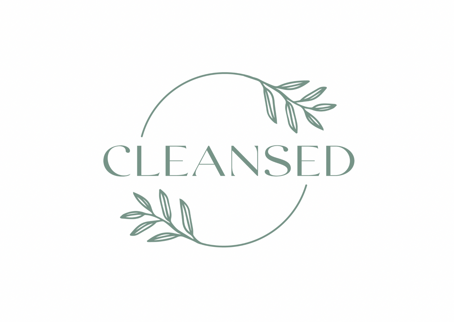 Cleanse pure and simple, cleansed logo, clean bath products