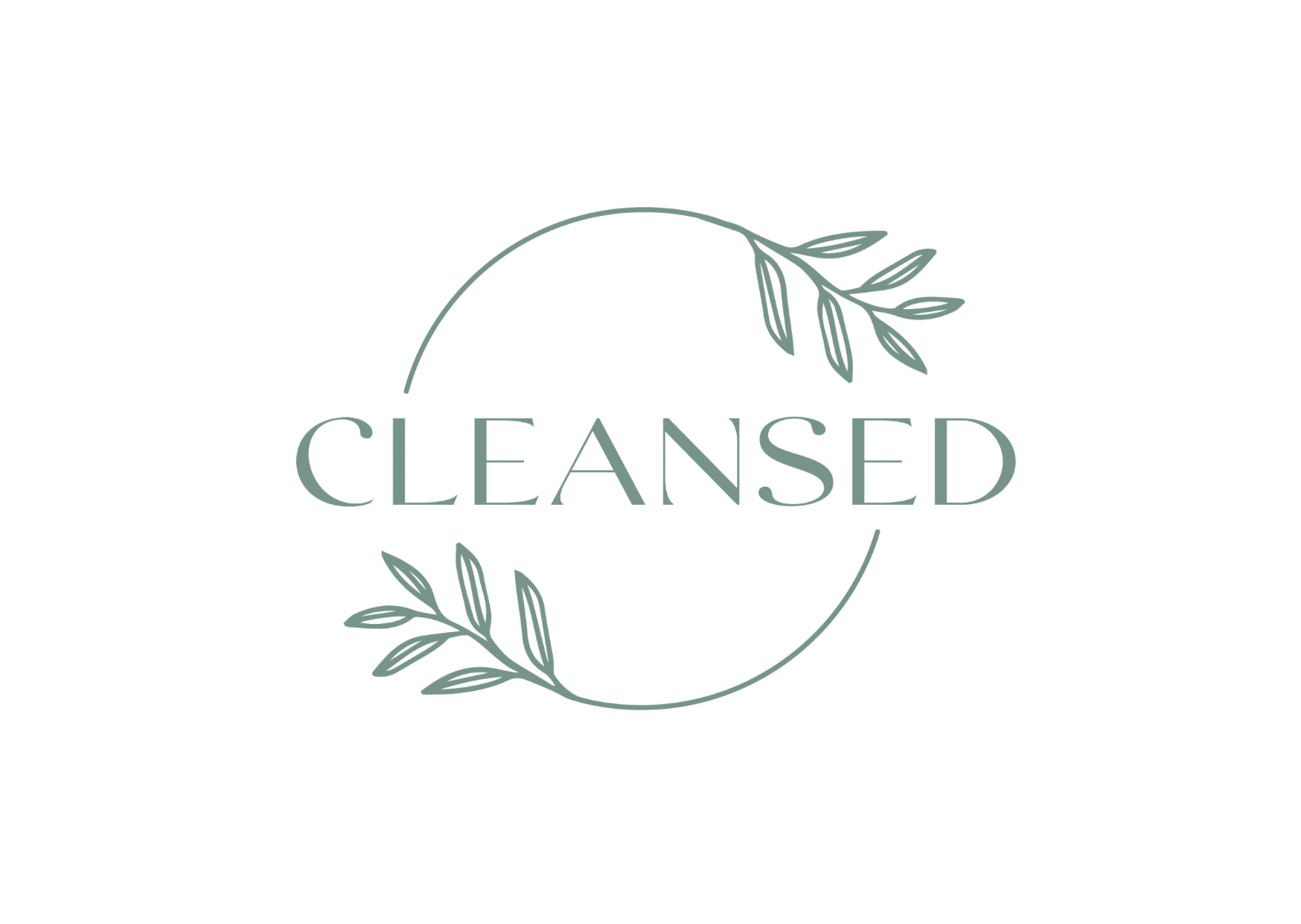 Cleanse pure and simple, cleansed logo, clean bath products