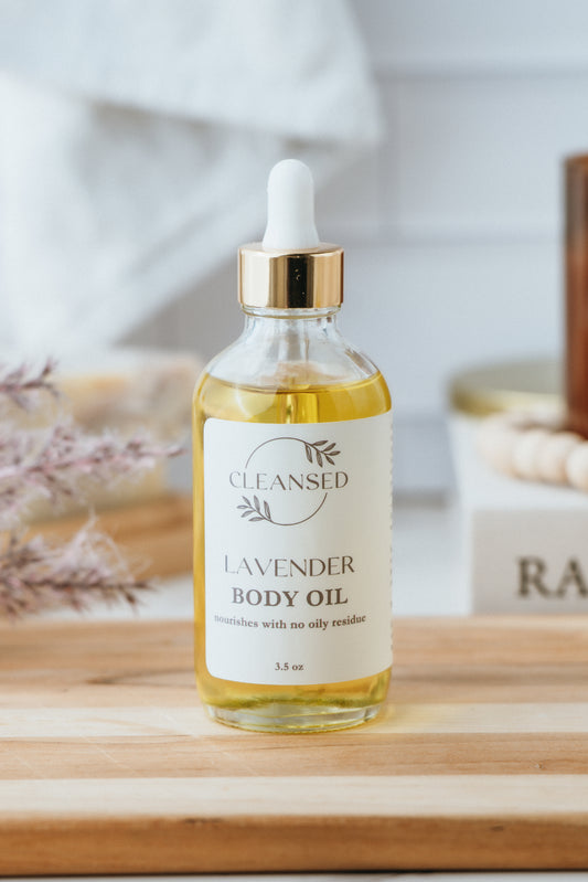 Lavender Body Oil, Grapeseed oil, avocado oil, sunflower oil, jojoba oil, sensitive skin oil, all natural body oil, handmade, no oily residue body oil