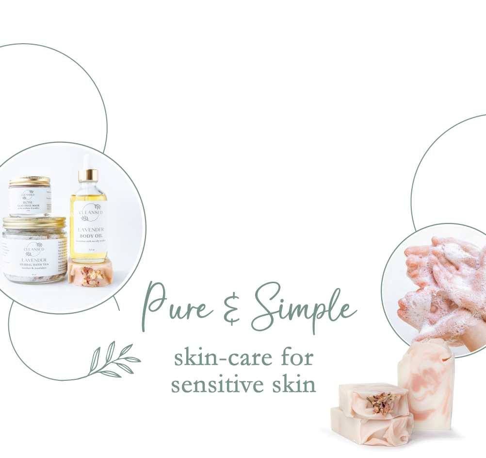 cleansed, pure, simple, skincare, sensitive skin, body oil